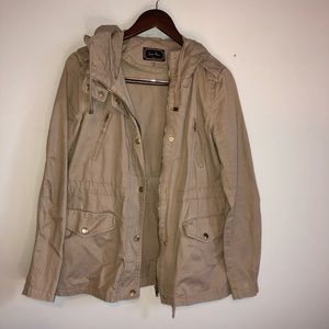 Love Tree Tan Utility Jacket with Cropped Length